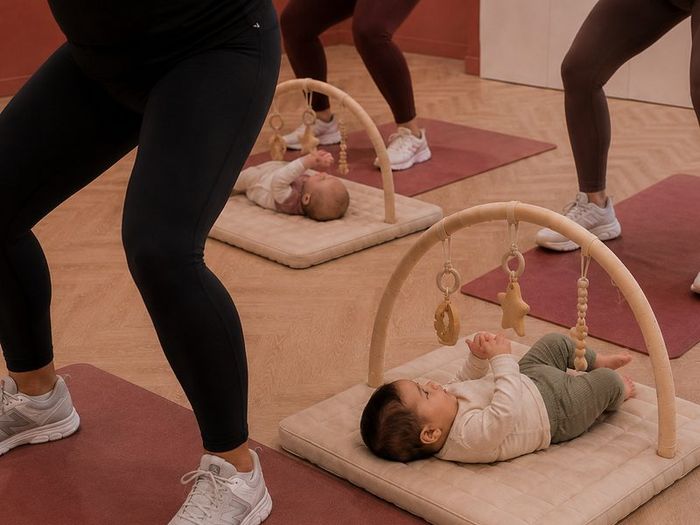 Illustration d'un cours de renforcement postnatal.